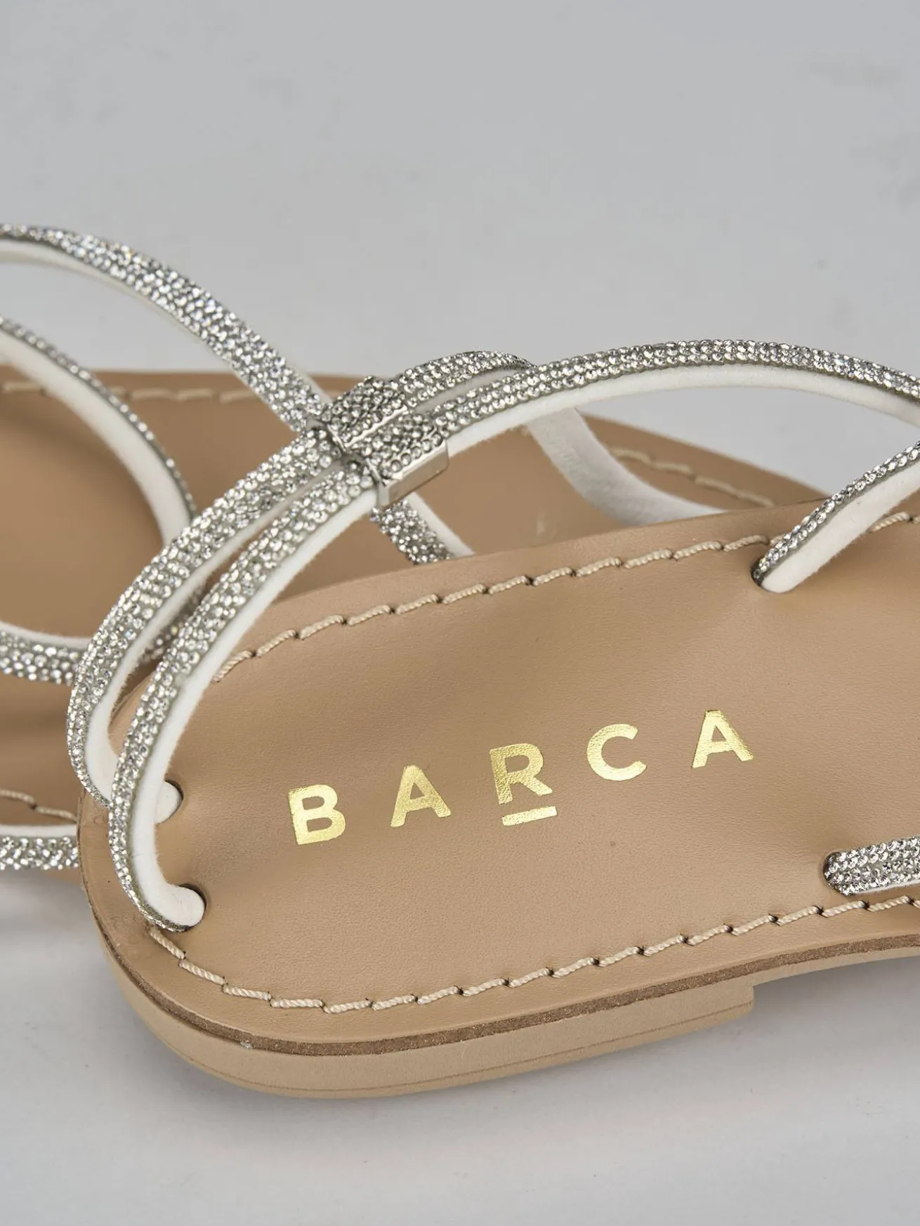 Sandalo tacco 1cm argento pelle