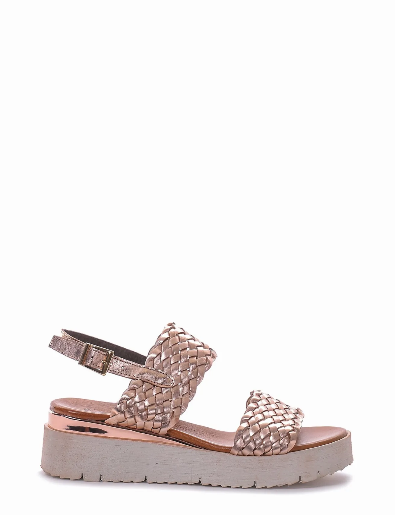 sandalo zeppa 3 cm bronzo