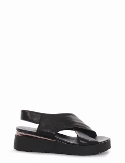 sandalo zeppa 3 cm nero