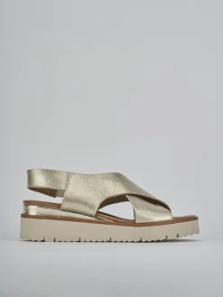 sandalo zeppa 3 cm platino