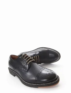 scarpa lacci tacco 2 cm blu