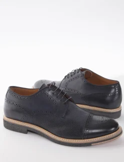 scarpa lacci tacco 2 cm blu