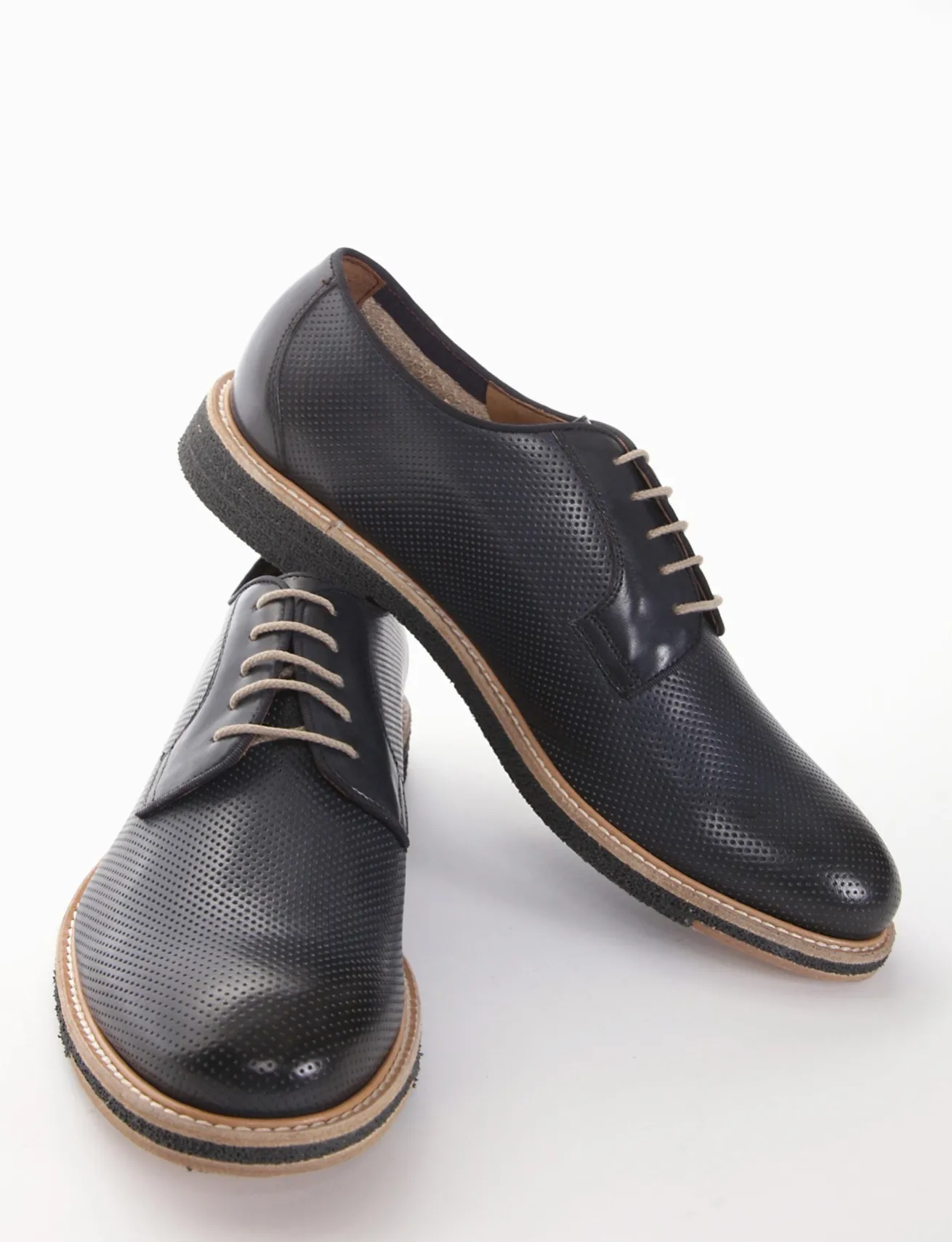 scarpa lacci tacco 2 cm blu