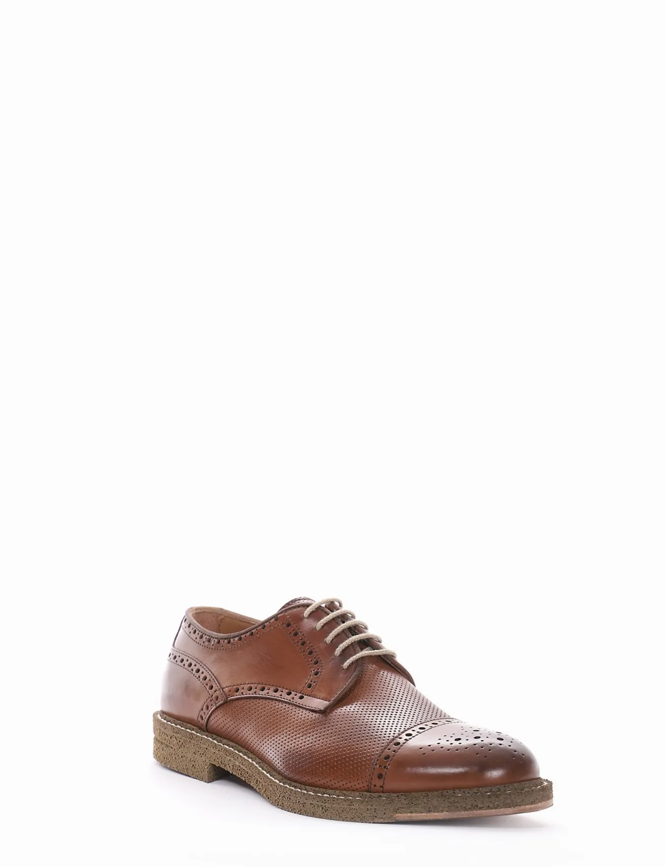 scarpa lacci tacco 2 cm cuoio