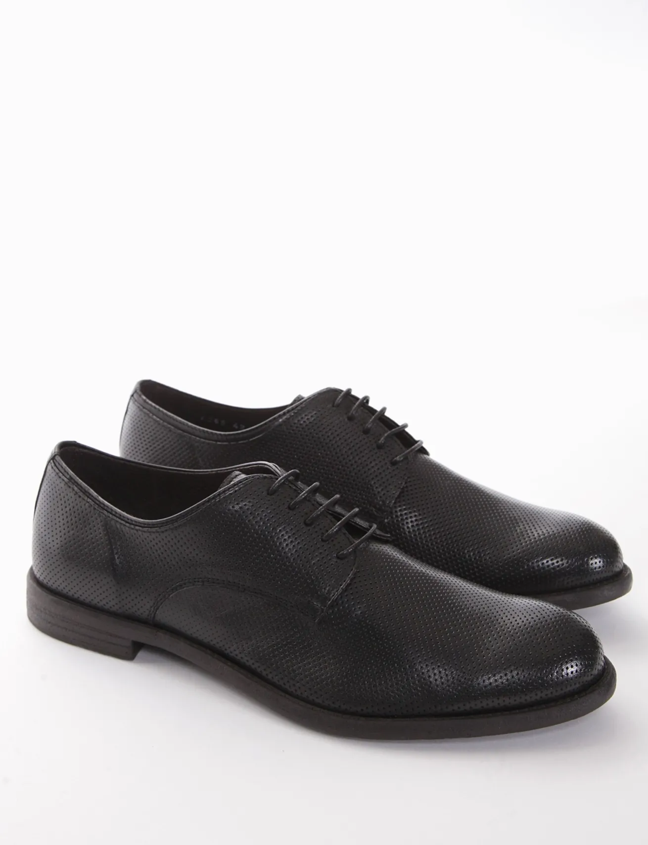 scarpa lacci tacco 2 cm nero