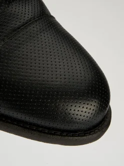 Scarpa no lace tacco 2 cm nero pelle
