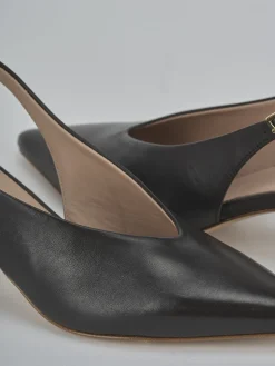 Slingback tacco 5cm pelle testa