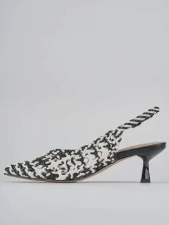 Slingback tacco 6cm pelle nero