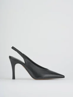 Slingback tacco 9cm pelle nero