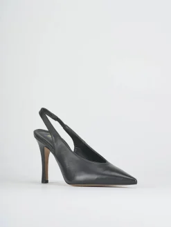 Slingback tacco 9cm pelle nero