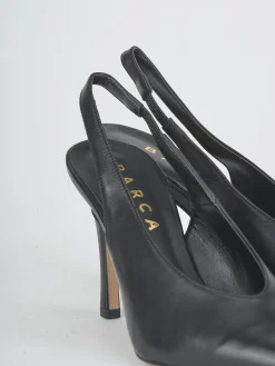 Slingback tacco 9cm pelle nero