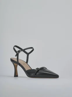Slingback tacco 8cm pelle nero