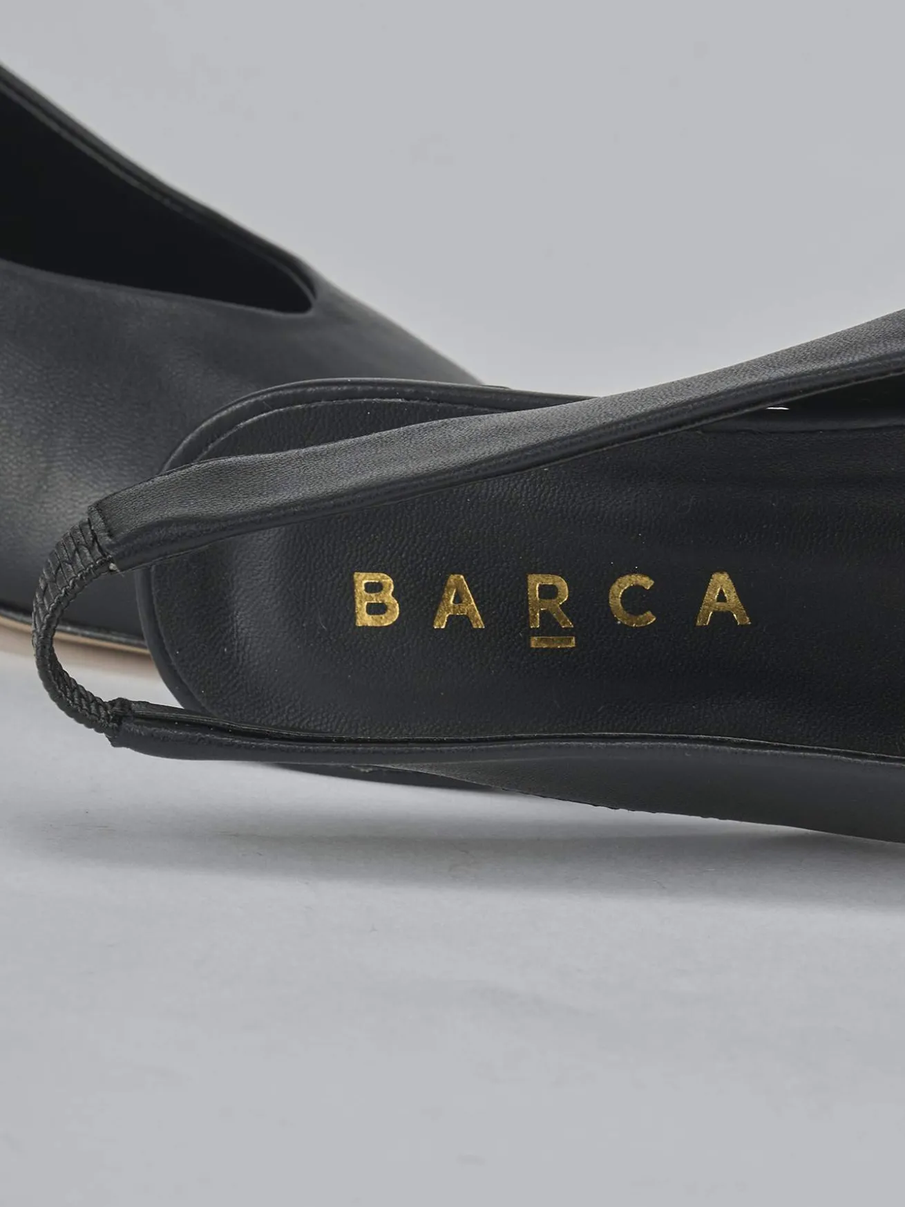 Slingback tacco 4cm pelle nero