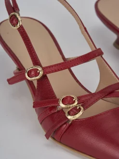 Slingback tacco 3cm pelle bordo'