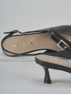 Slingback tacco 5cm pelle nero