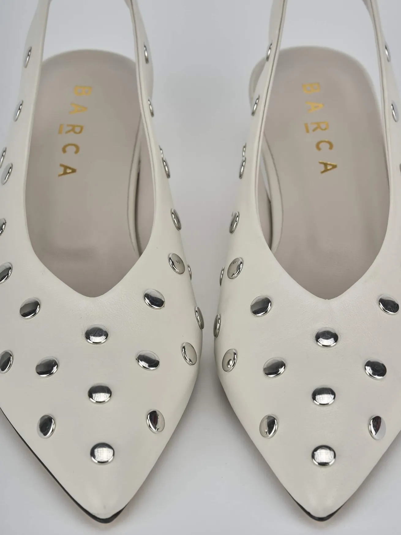 Slingback tacco 4cm pelle beige