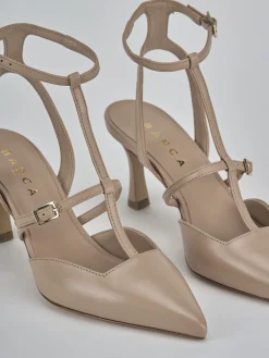 Slingback tacco 8cm pelle rosa