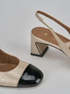 Slingback tacco 5cm pelle nero