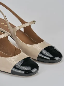 Slingback tacco 5cm pelle nero