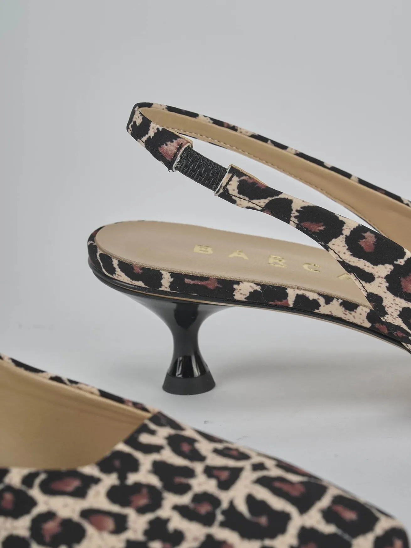 Slingback tacco 4cm pelle multicolor