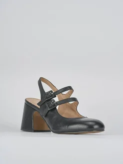 Slingback tacco 5cm pelle nero