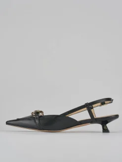 Slingback tacco 3cm pelle nero