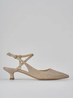 Slingback tacco 4cm pelle rosa