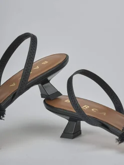 Slingback tacco 3cm pelle nero