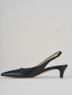 Slingback tacco 3cm pelle nero