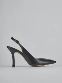 Slingback tacco 9cm pelle nero