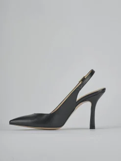 Slingback tacco 9cm pelle nero