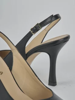 Slingback tacco 9cm pelle nero
