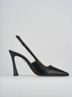 Slingback tacco 9cm pelle nero