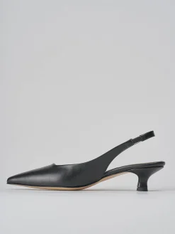 Slingback tacco 3cm pelle nero