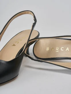 Slingback tacco 3cm pelle nero
