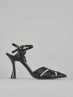 Slingback tacco 9cm pelle nero