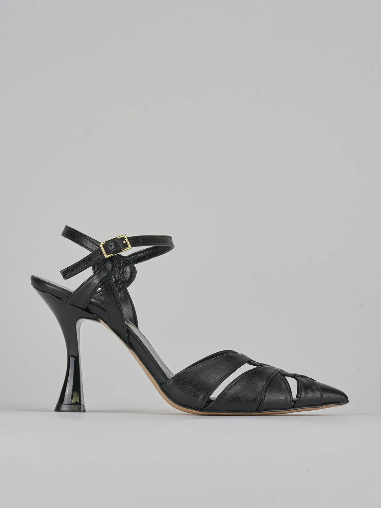 Slingback tacco 9cm pelle nero