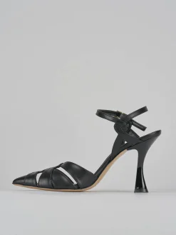 Slingback tacco 9cm pelle nero