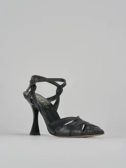 Slingback tacco 9cm pelle nero