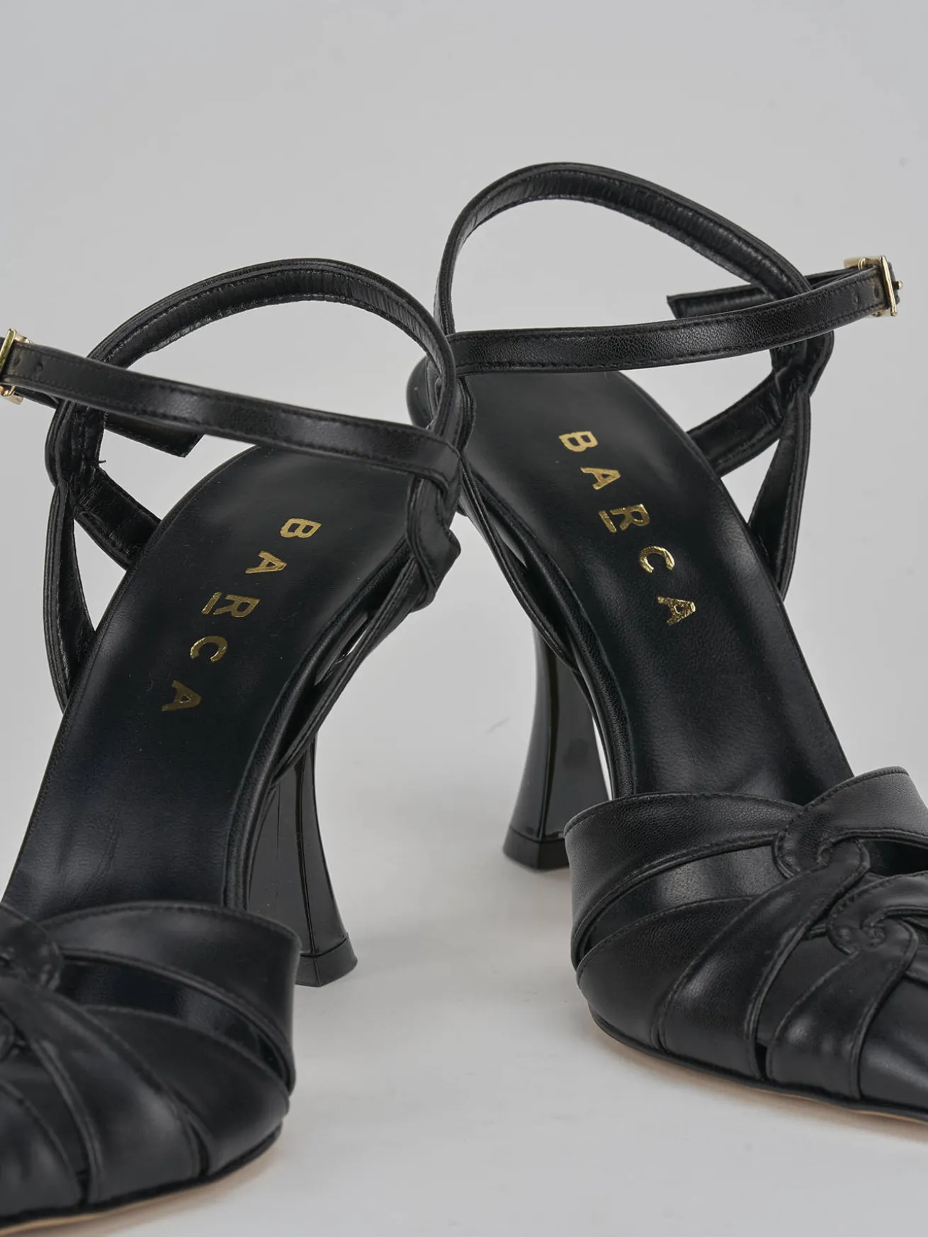 Slingback tacco 9cm pelle nero