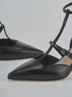 Slingback tacco 8cm pelle nero