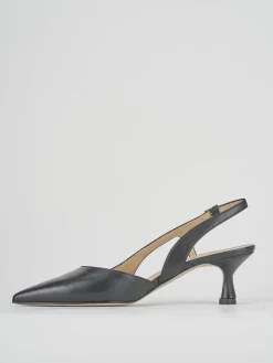 Slingback tacco 6cm pelle nero