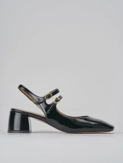 Slingback tacco 5cm vernice nero