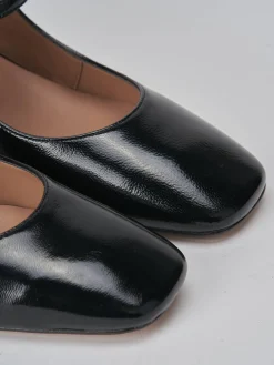 Slingback tacco 5cm vernice nero