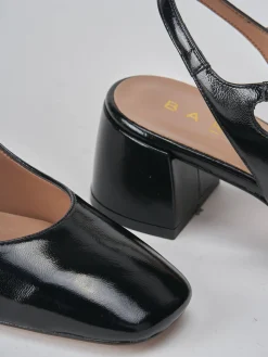 Slingback tacco 5cm vernice nero