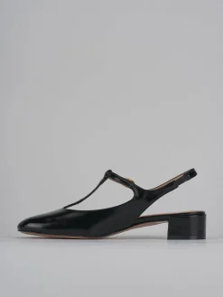 Slingback tacco 3cm vernice nero