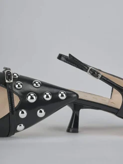 Slingback tacco 5cm vernice nero
