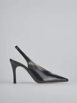 Slingback tacco 9cm vernice nero