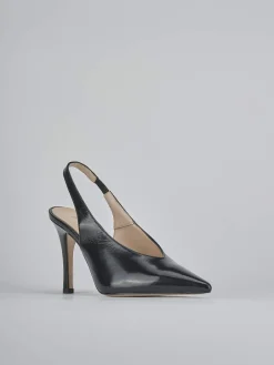 Slingback tacco 9cm vernice nero