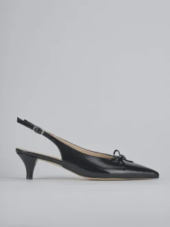 Slingback tacco 5cm vernice nero